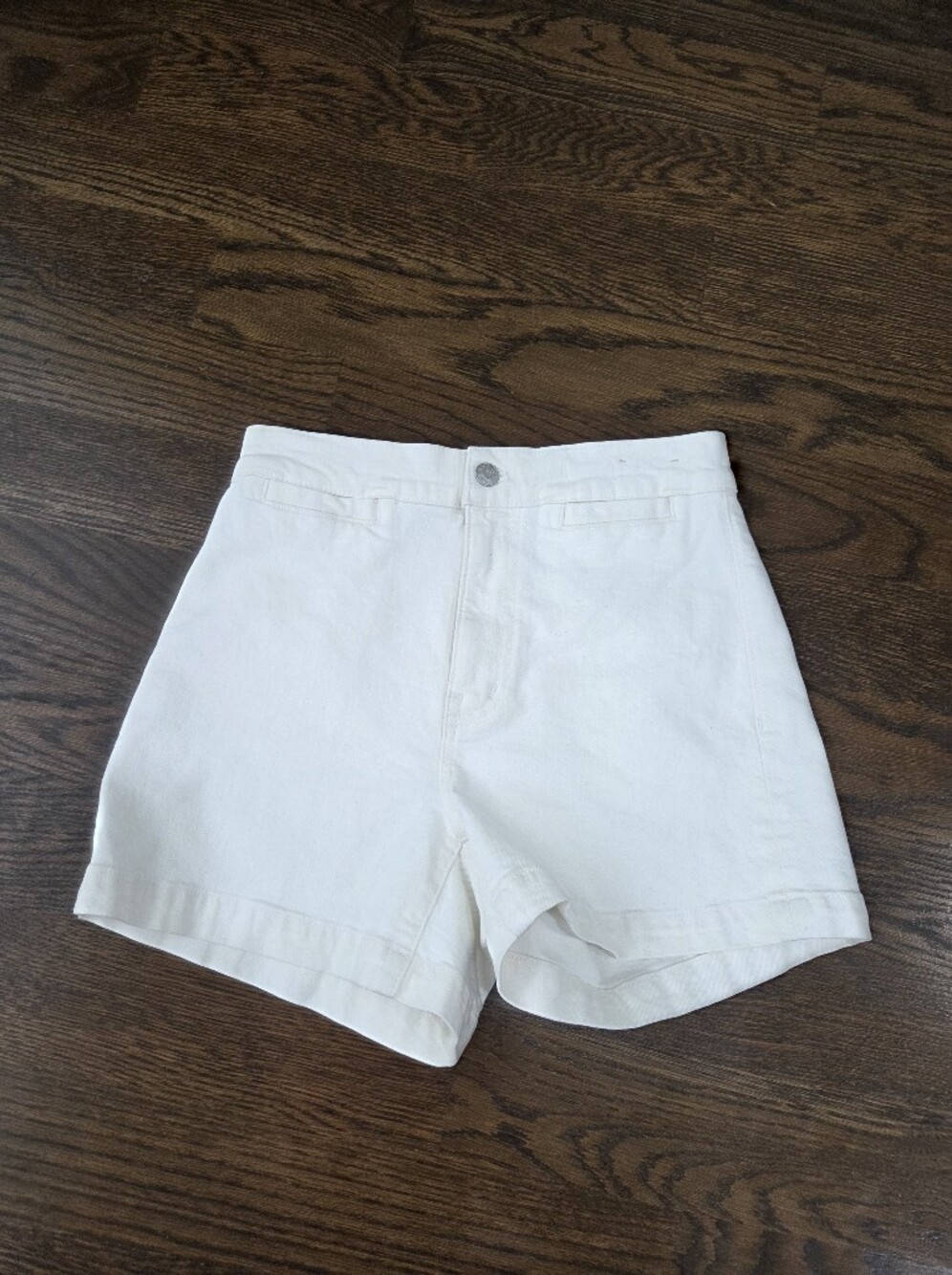 NWT Madewell White High-Waist Shorts Sz.25 White Denim